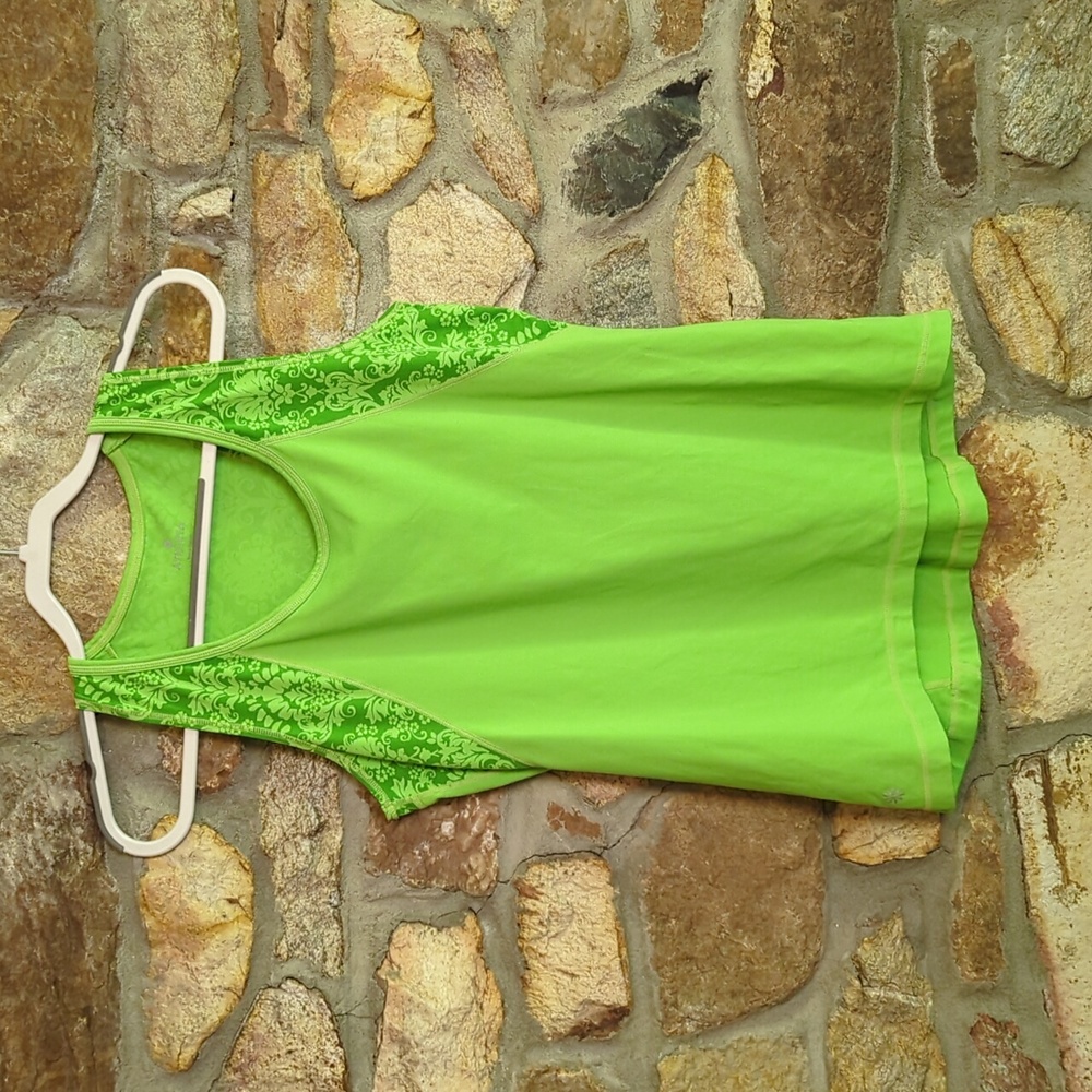 Athleta lime green tank top